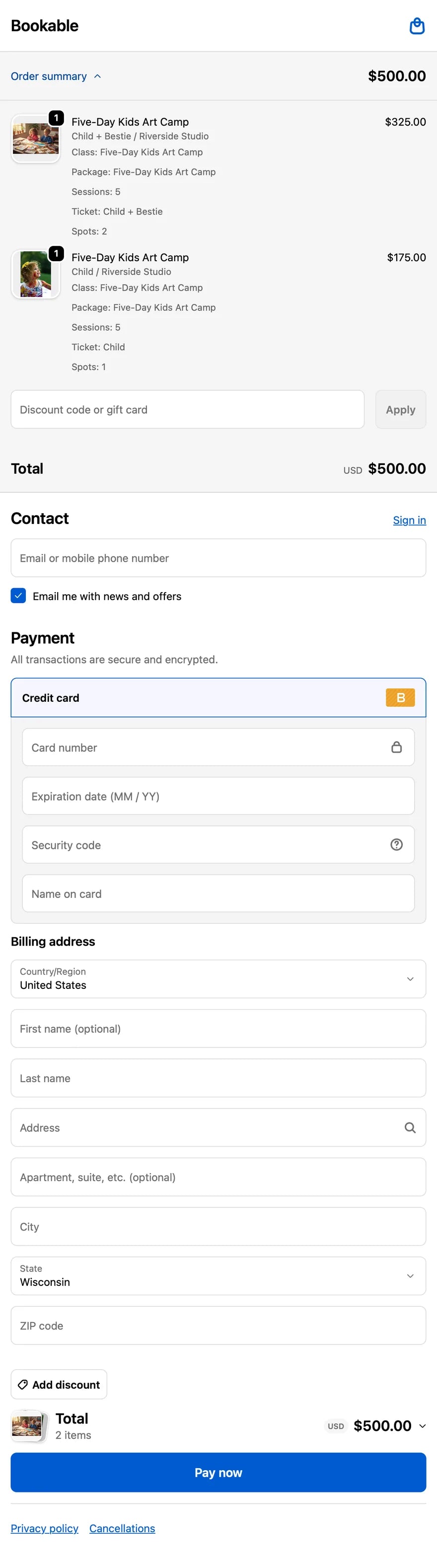 straight into Shopify checkout.